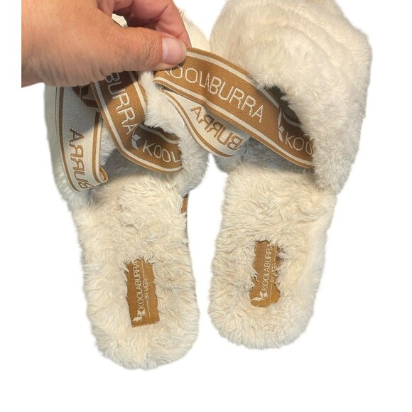 Koolaburra by UGG Natural Fuzz'N II Womens Size 9 Ivory Slippers 1116914 - Picture 8 of 11